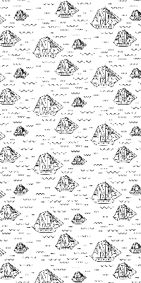 Fabric roller blind for window Drawn ships