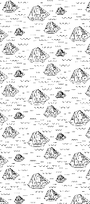 Fabric roller blind for window Drawn ships