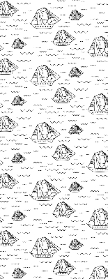 Fabric roller blind for window Drawn ships