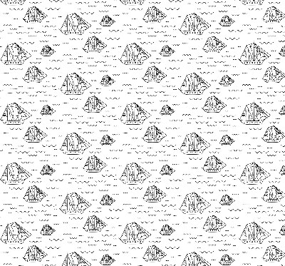 Fabric roller blind for window Drawn ships