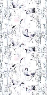 Blackout roller blind for window Herons and trees