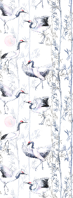 Blackout roller blind for window Herons and trees