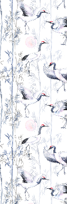 Blackout roller blind for window Herons and trees