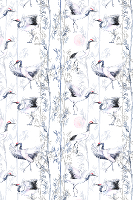 Blackout roller blind for window Herons and trees