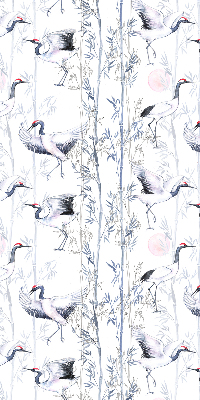 Blackout roller blind for window Herons and trees