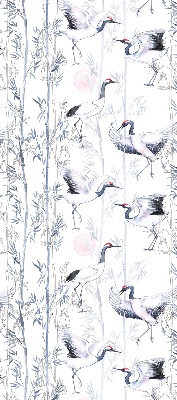 Blackout roller blind for window Herons and trees