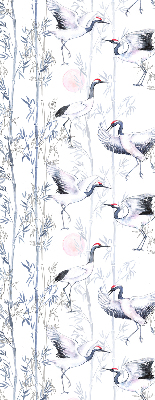 Blackout roller blind for window Herons and trees