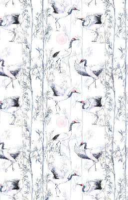 Blackout roller blind for window Herons and trees