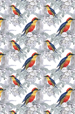 Fabric roller blind for window Colorful bird
