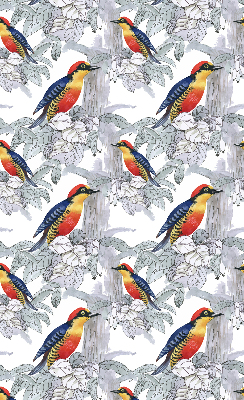 Fabric roller blind for window Colorful bird