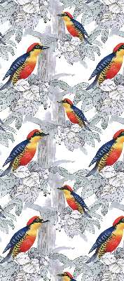 Fabric roller blind for window Colorful bird