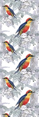 Fabric roller blind for window Colorful bird