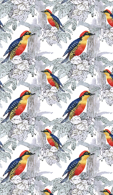 Fabric roller blind for window Colorful bird