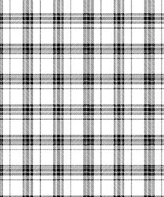 Blackout roller blind for window Gray tartan