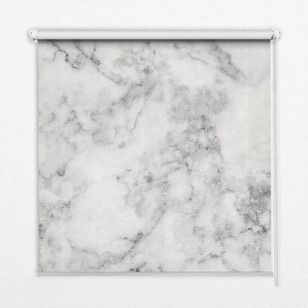 Fabric roller blind for window Gray marble