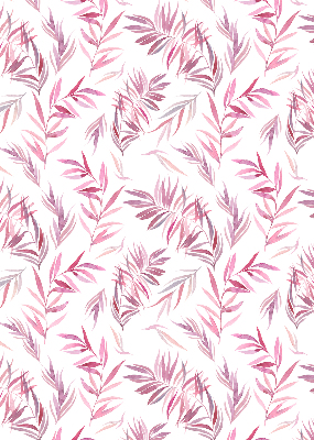 Blackout roller blind for window Pink leaves