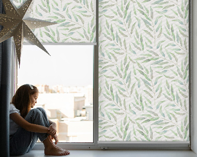 Blackout roller blind Green leaves