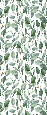 Blackout roller blind for window Leaves on the twigs