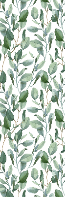 Blackout roller blind for window Leaves on the twigs
