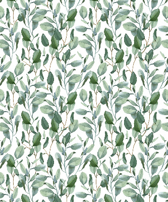 Blackout roller blind for window Leaves on the twigs
