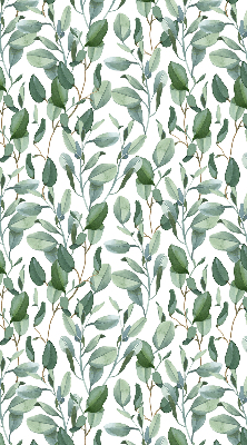 Blackout roller blind for window Leaves on the twigs