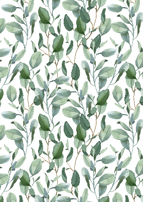 Blackout roller blind for window Leaves on the twigs