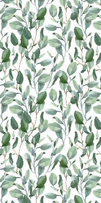 Blackout roller blind for window Leaves on the twigs