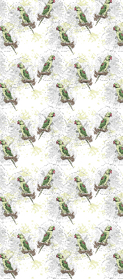 Fabric roller blind for window Parrots on a branch