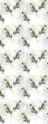 Fabric roller blind for window Parrots on a branch