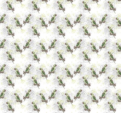 Fabric roller blind for window Parrots on a branch