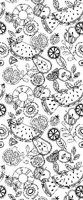 Blackout roller blind for window Drawn fruits
