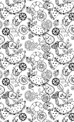 Blackout roller blind for window Drawn fruits