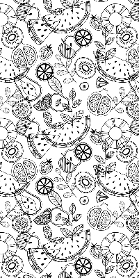 Blackout roller blind for window Drawn fruits