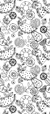 Blackout roller blind for window Drawn fruits