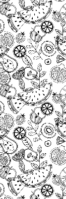 Blackout roller blind for window Drawn fruits