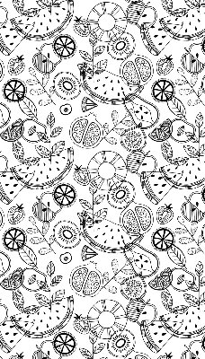 Blackout roller blind for window Drawn fruits