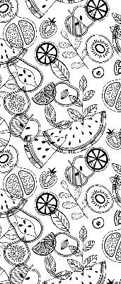 Blackout roller blind for window Drawn fruits