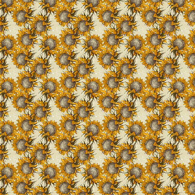 Fabric roller blind for window Sunflower