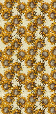 Fabric roller blind for window Sunflower