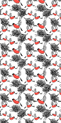 Blackout roller blind Bullfinch birds