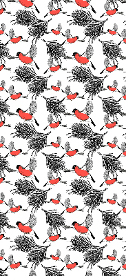 Blackout roller blind Bullfinch birds