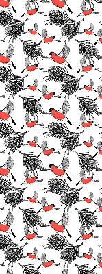Blackout roller blind Bullfinch birds