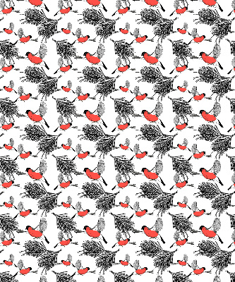 Blackout roller blind Bullfinch birds