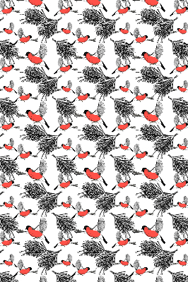 Blackout roller blind Bullfinch birds