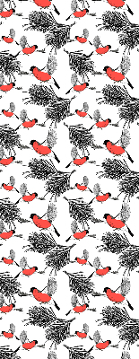 Blackout roller blind Bullfinch birds