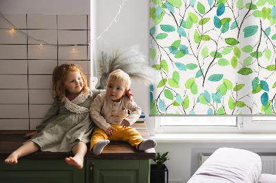 Fabric roller blind for window Twigs