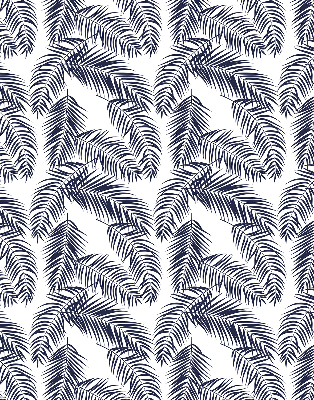 Blackout roller blind Fern leaves