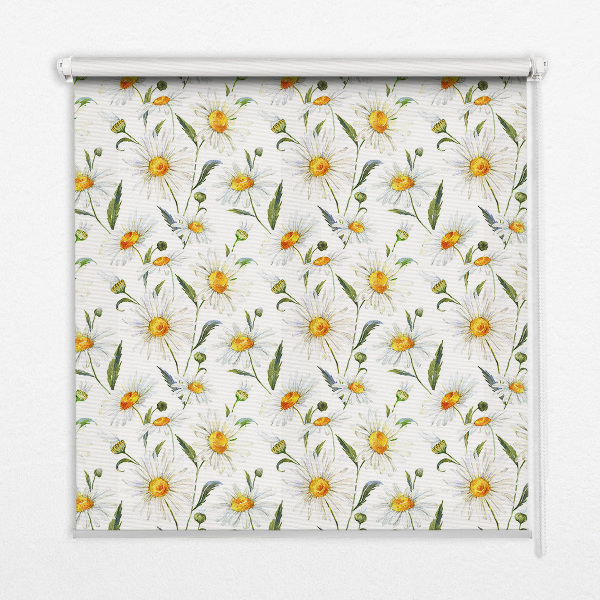Blackout roller blind for window Daisies