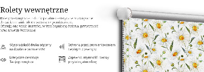 Blackout roller blind for window Daisies