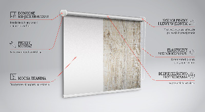 Fabric roller blind for window Light wood